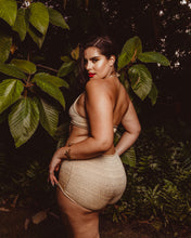 Load image into Gallery viewer, Two Piece Metallic Bikini Top & Shorts