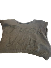 Load image into Gallery viewer, Black Sleeveless "Fuck You" Text