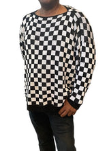 Load image into Gallery viewer, Checkered Sweater Oversize
