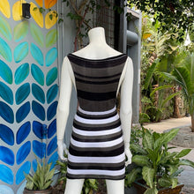 Load image into Gallery viewer, Striped open side dress viscose metallic
