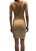 Load image into Gallery viewer, Snip Tease Golden Dress
