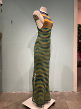 Load image into Gallery viewer, High neck striped maxi dress
