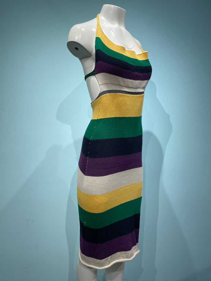 Color Block Halter Dress