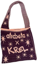 Load image into Gallery viewer, Tote bag with Afrobeta and KREL text for Cosmic Costellation concert

