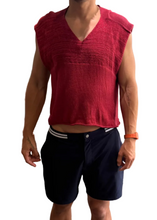 Load image into Gallery viewer, Person wearing a red sleeveless shirt
