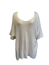 Load image into Gallery viewer, White Lyocell knit top on a mannequin against a white background
