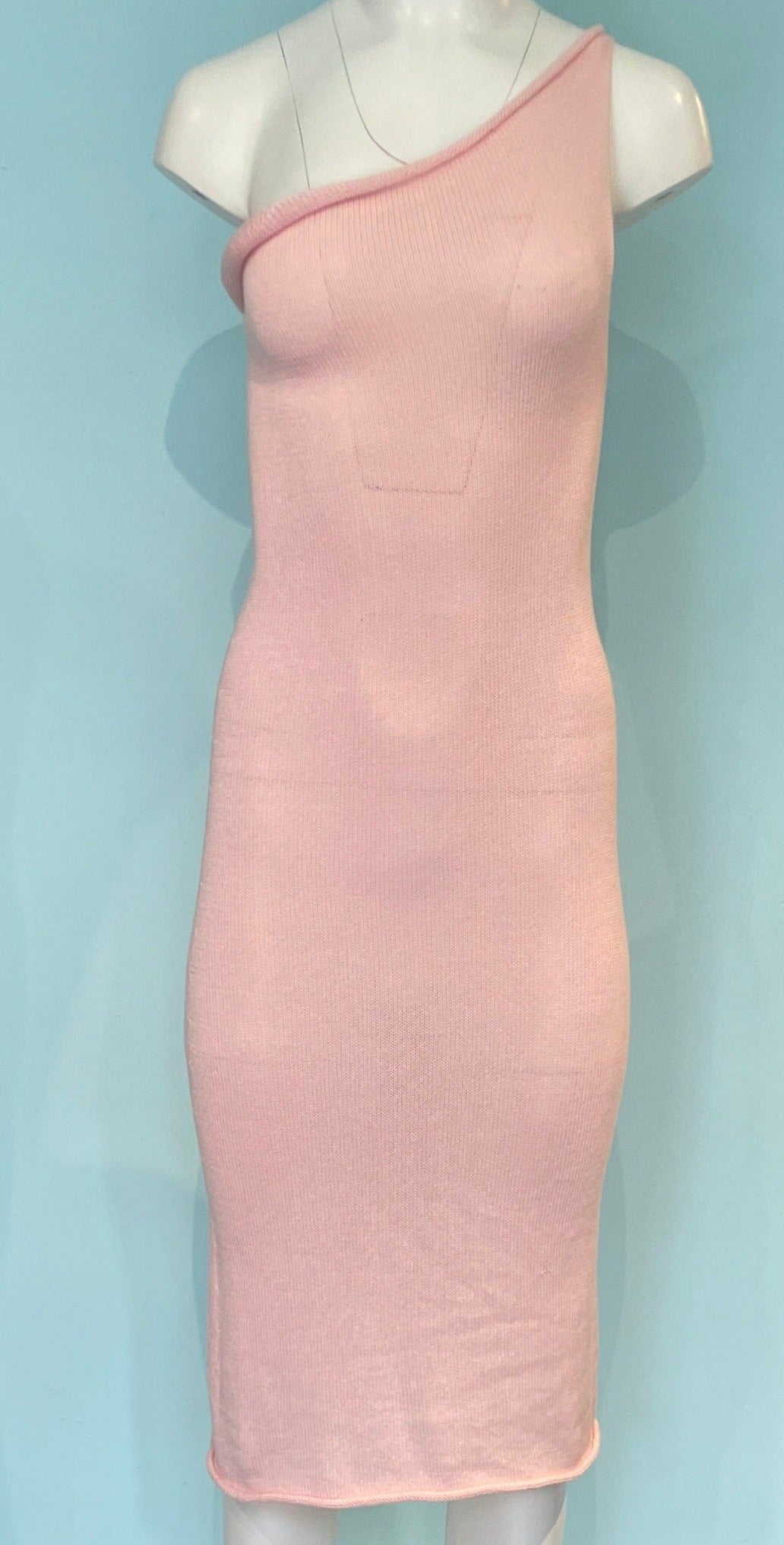 cotton one shoulder dress Phie Brushed Cotton One Shoulder Dress Indigo / S main image 1