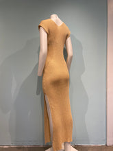 Load image into Gallery viewer, Zulu Cotton V Rib Dress w/ Slits
