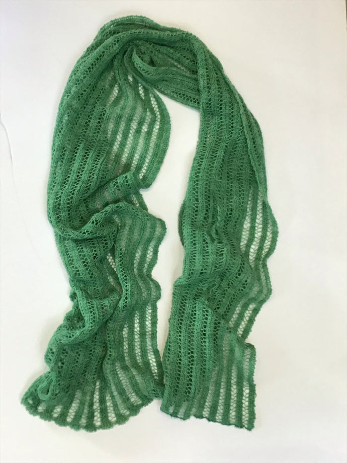 Mint shred wool scarf