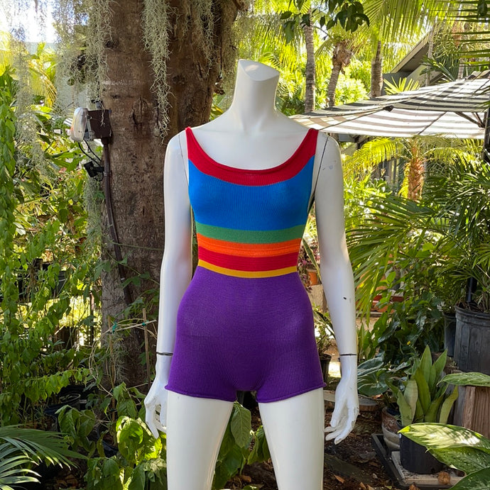 Striped Tank Biker Romper