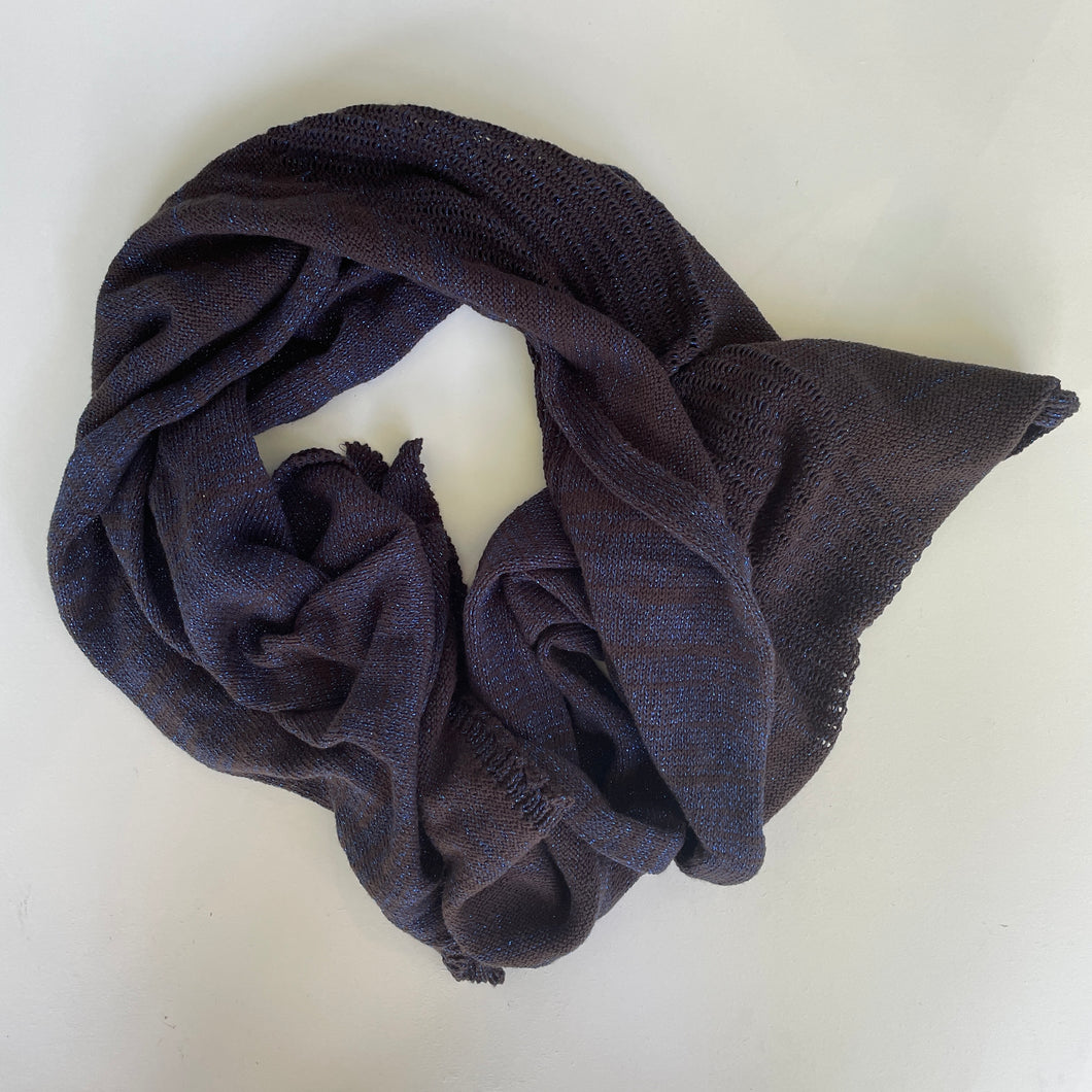 Blue Black Sparkle Scarf