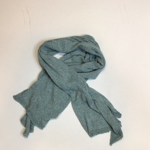 Load image into Gallery viewer, Light blue cotton scarf

