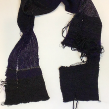 Load image into Gallery viewer, Shred black purple scarf
